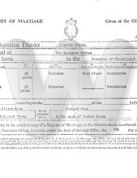 Marriage certificate of William and Margaret