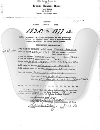Death Certificate of William Evans Morse