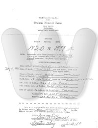 Ruth&#039;s death certificate