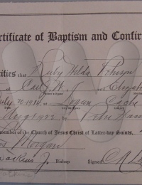 Certificate of Baptism and Confirmation